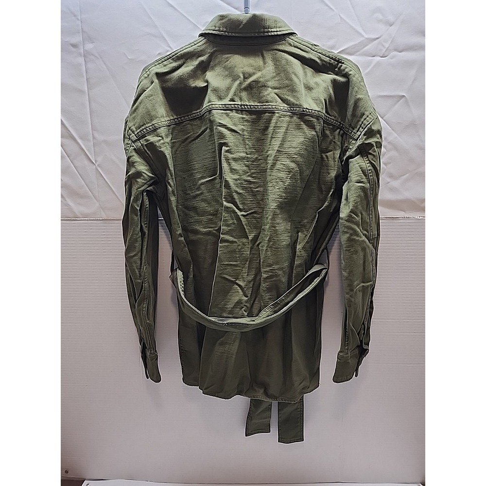 POLO‎ RALPH LAUREN Belted Cotton Shirt jacket Olive Green Sz 08 NWT - Picture 8 of 8